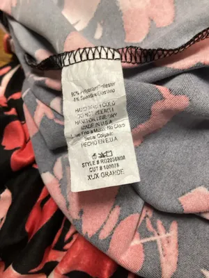 Michelle Mae resortwear Black Maxi Dress with Coral Floral Pattern size XL thumbnail 9