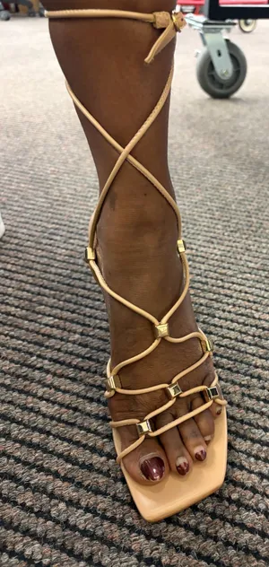 Nine West Women's Strappy Square Toe Flat Sandals thumbnail 1