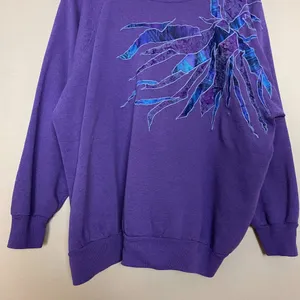 Vintage Sweatshirt Abstract Applique Pattern Small FLAWS Women Plus‎ Size XXXL thumbnail 5