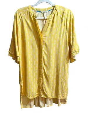 Matilda Jane‎ Golden Hour Boho Cheerful High Low Blouse Sz M thumbnail 1