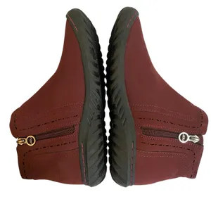 Jbu Memory Foam Do Juno Women Sz 7‎ M Burgundy Ankle Length Zip Up Chelsea Boots thumbnail 9
