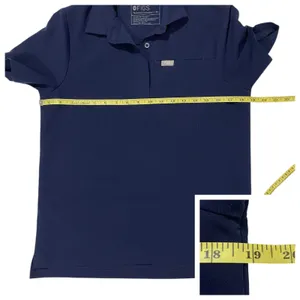 FIGS Nala Short Sleeve Scrub Polo Top - Blue - XS thumbnail 4