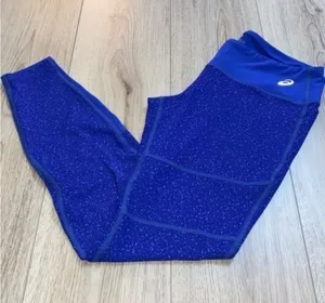 Asics motiondry Blue white Speckled Leggings tights thumbnail 1