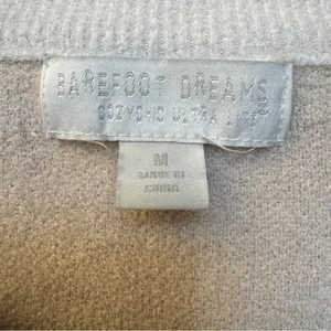 Barefoot Dreams CozyChic Sweater Ultra Lite Beige White Womens‎ Size M thumbnail 2