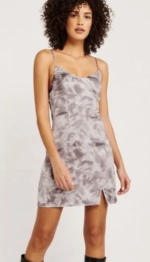 Abercrombie & Fitch 90s Satin Mini Slip Dress Small Tall grunge thumbnail 1