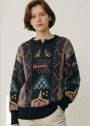 knit sweater S vintage 80s Mondi GrandpaCore southwestern Throwback Inde Sleaze thumbnail 1