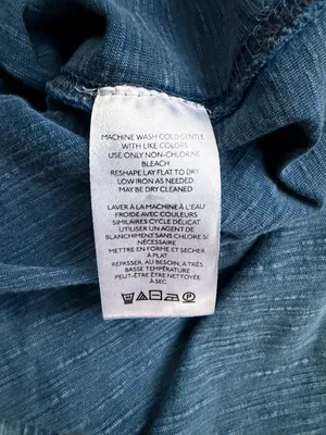 Pilcro Anthropologie Jordyn Oversized Cotton Slub Tee Faded Blue/Indigo Wash M thumbnail 9