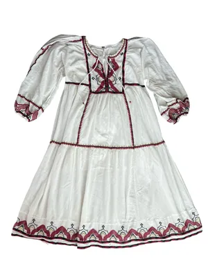 Free People FP Women’s Sweet Escape Embroidered White Long Sleeve Midi Dress S thumbnail 2