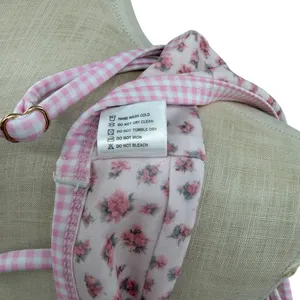 Strawberry Milk Mob Ginger‎ Bread Bikini Set Floral Gingham Pink Size Small thumbnail 12