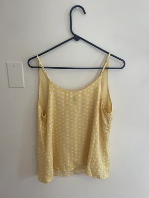 A New Day Yellow Polka Dot Tank Top thumbnail 4