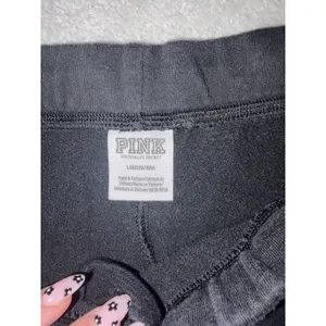 Victoria's Secret LOVE PINK christmas plaid wide leg sweat pants raw hem L thumbnail 5