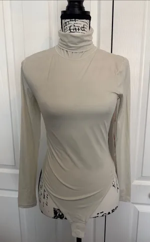 lululemon athletica Women’s Turtleneck Bodysuit in Bone thumbnail 1