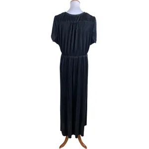 Baltic Born Black‎ Pleated Maxi Dress Flutter Sleeve XXXL thumbnail 3