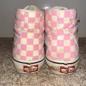 Vans Pink and White Checkered Sneakers thumbnail 4