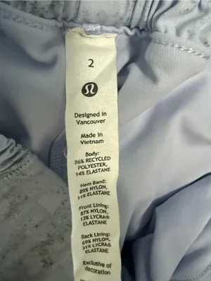 Lululemon Hotty Hot High-Rise Skirt *Long Gravel Dust Pastel Blue Multi Size 2 thumbnail 9