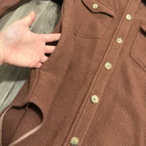 Aritzia Wilfred Free The Ganna Boiled Merino Wool Shirt Jacket Shacket S thumbnail 8