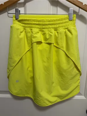 Lululemon Hotty Hot High-Rise Skirt *Long Highlight Yellow Size 4 thumbnail 4