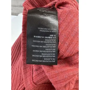 Urban Outfitters UO Ribbed Square Neck Long Sleeve Top Rust Red‎ Size Large thumbnail 8