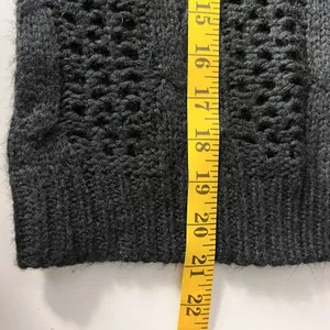 Leith Turtleneck Sweater Womens Medium Black Cut Out Long Sleeves Chunky Knit thumbnail 12