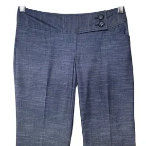 The Limited Drew Fit Dress Pants‎ Size 0 Blue Gray Wide Leg Flare Office NWT thumbnail 3