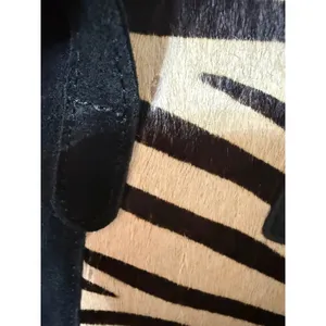 Jane Marie Zebra Haircalf Suede Tote Bag Black Animal Print thumbnail 6