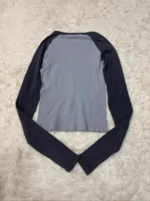 Brandy Melville John galt navy baseball top thumbnail 2