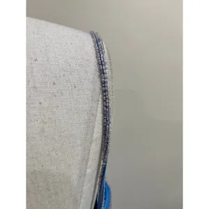 Vintage Laurence Kazar‎ Beaded Silk Gown Formal Old Hollywood Glam Blue Sz 10 thumbnail 10