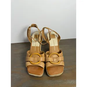 Dolce Vita Maze Espadrille Wedge Sandals Tan‎ Luggage Leather Size 9 Boho thumbnail 7