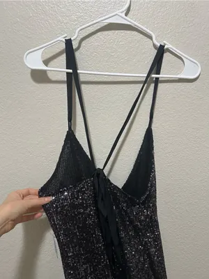 NWT Intimately Free People Gold Rush Sequin Mini Dress Medium Glam Party thumbnail 8