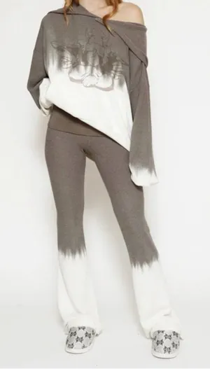 Boys Lie Silver Lining Thermal fold over legging Pants ★ Gray‎ Dip Dye large thumbnail 1