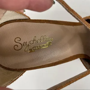 Seychelles Tan Suede Cone‎ Heels Size 9 thumbnail 6