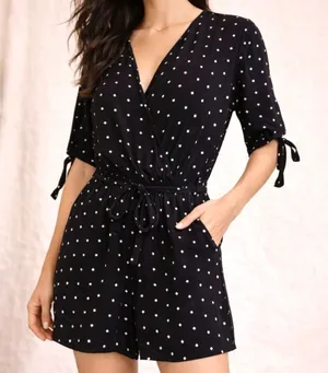 Faithfull The Brand Polka Dot Wrap Romper XS thumbnail 1