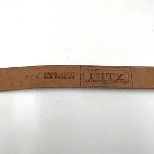 Tooled Leather Belt The Ritz Accessories Floral Motif Tan thumbnail 5
