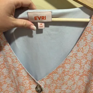 EVRI Floral Button Dress Size 1X thumbnail 2