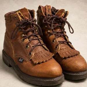 Justin Boots - Original Lace-Up Round Toe Work Boots - Size 7 thumbnail 1