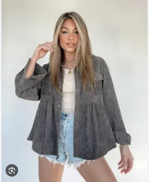 Lane 201 Corduroy Shacket thumbnail 1
