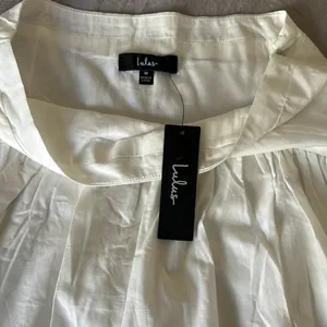 Lulu's Cream Skater Skirt thumbnail 3