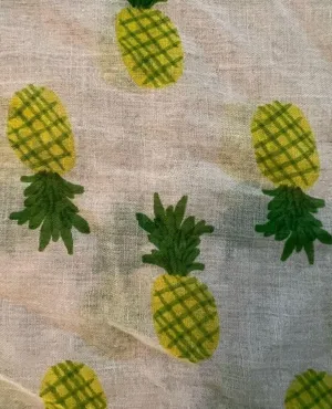 Pineapple print womens infinity scarf thumbnail 3