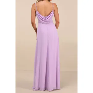 NWT Lulus Notorious Poise Lavender Sleeveless Cowl Neck Maxi Dress Bridesmaid S thumbnail 3