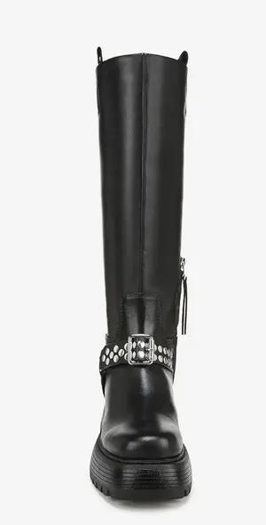 NEW Circus NY by Sam Edelman Hayes Women's Black Leather Stud Motorcycle Boot thumbnail 6