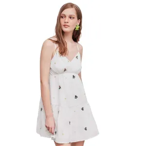 Modcloth NWT Cider Floral Embroidered Mini Dress Medium thumbnail 2