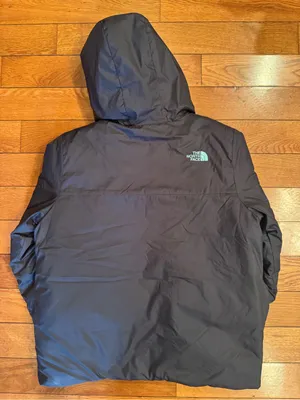 The North Face Reversible Hooded Puffer Jacket NWOT Gray Teal - P2P 20" thumbnail 8