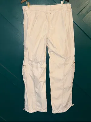 Garage Extreme Baggy Low Rise Cream Waist Cargo Shorts Size L thumbnail 2