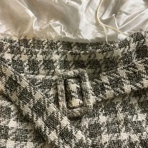 Zara Ecru Textured Check Cut-Out Mini Dress thumbnail 7