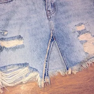 We the Free size 25 distressed jean skirt thumbnail 6