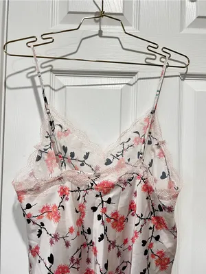 Victoria's Secret Chemise Slip Nightgown Pajama Dress Size Medium Lace Floral thumbnail 6