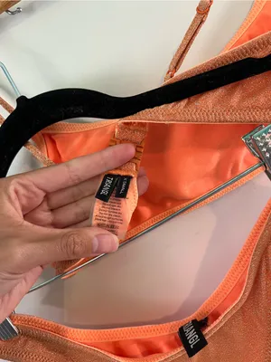 Triangl Mica bikini Set in a sparkly metallic orange color ombré Size XS thumbnail 3