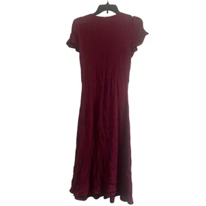 ✨WAYF Blouson Midi Burgundy Sz Medium Dress✨ thumbnail 5