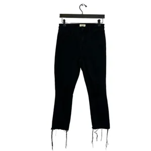 L’Agence Audrina Straight High Rise Jeans black‎ ripped knee Sz 26 thumbnail 4