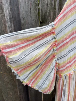 Like New Free People Summer Nights Dress / Top Multi Stripe Oversized Medium thumbnail 4
